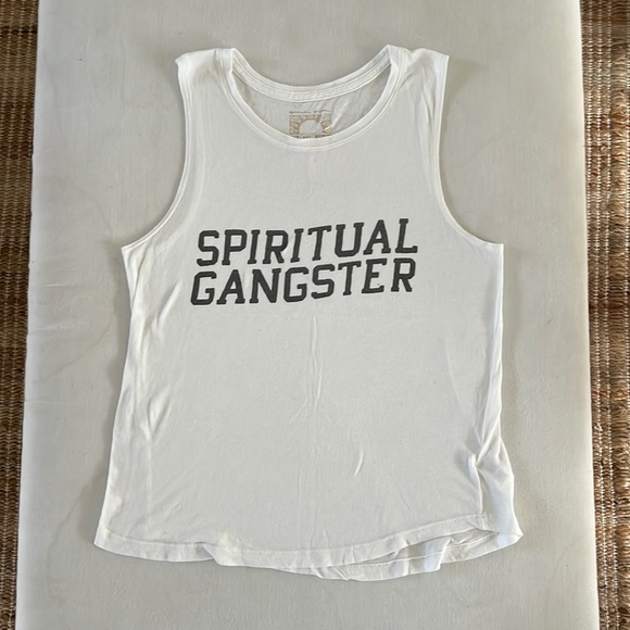 Spiritual Gangster White Muscle Tee - Picture 1 of 3